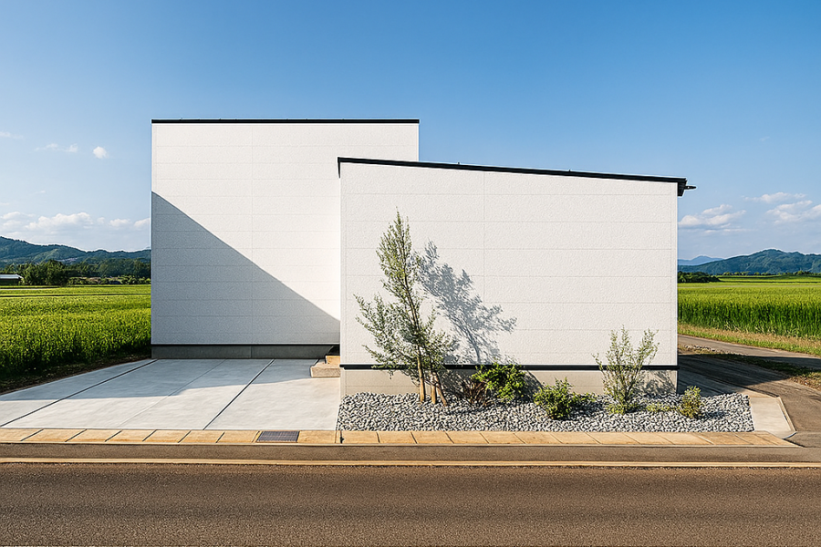 ふたつの中庭でソトとつながるくつろぎの家